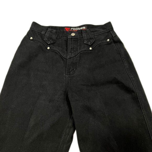 Rockies Vintage Relaxed Long Rise Black Jeans Size 9/10 - Picture 1 of 16